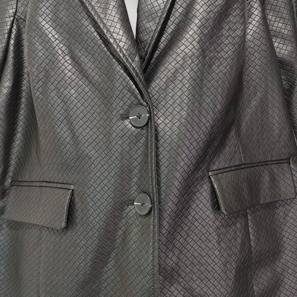 Women's Fallon Pu Jacket Faux Leather Black Women's Size US 16 - Picture 5 of 12